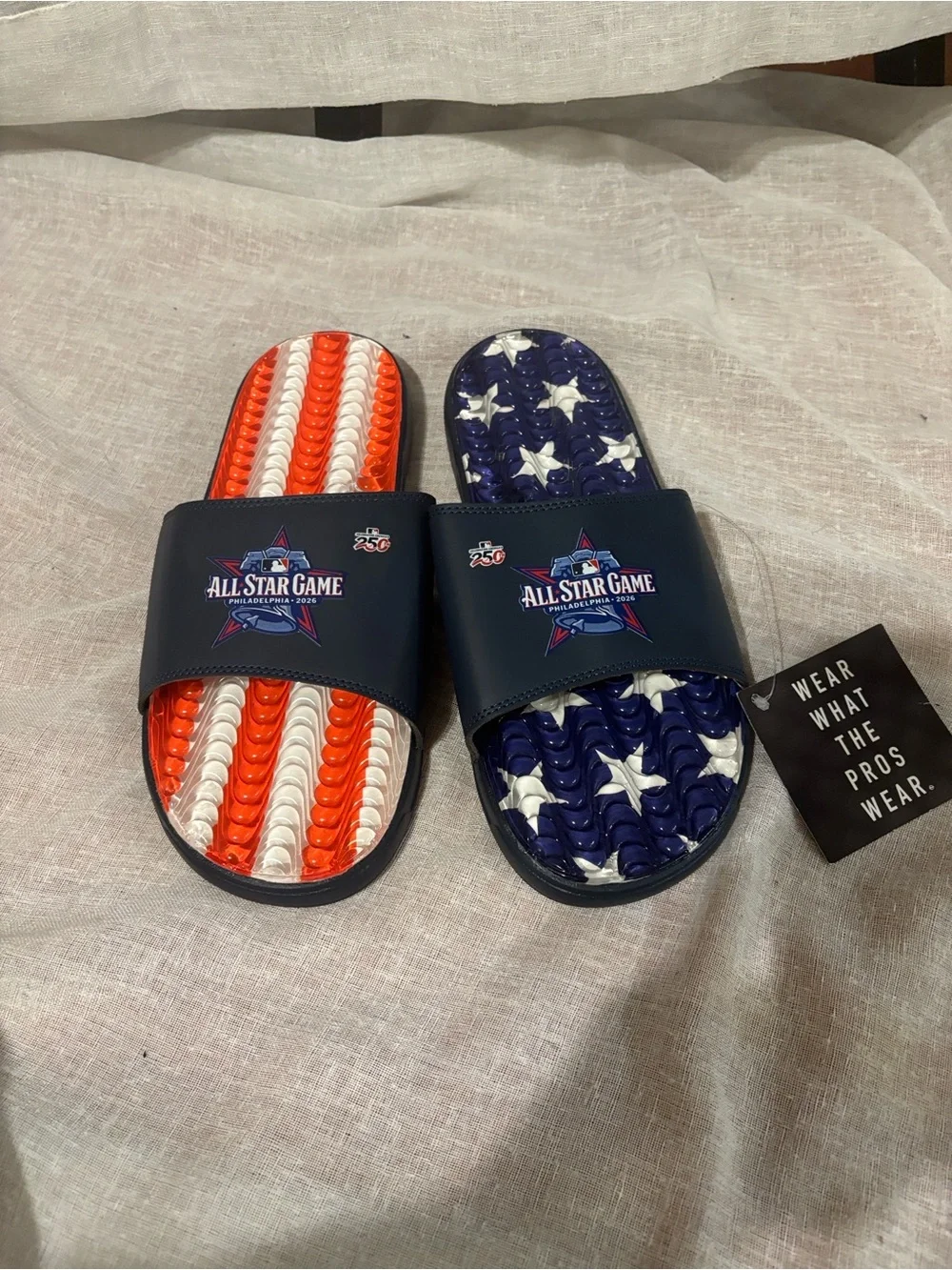 Citizens Bank Park Navy Gel Slide Sandals by